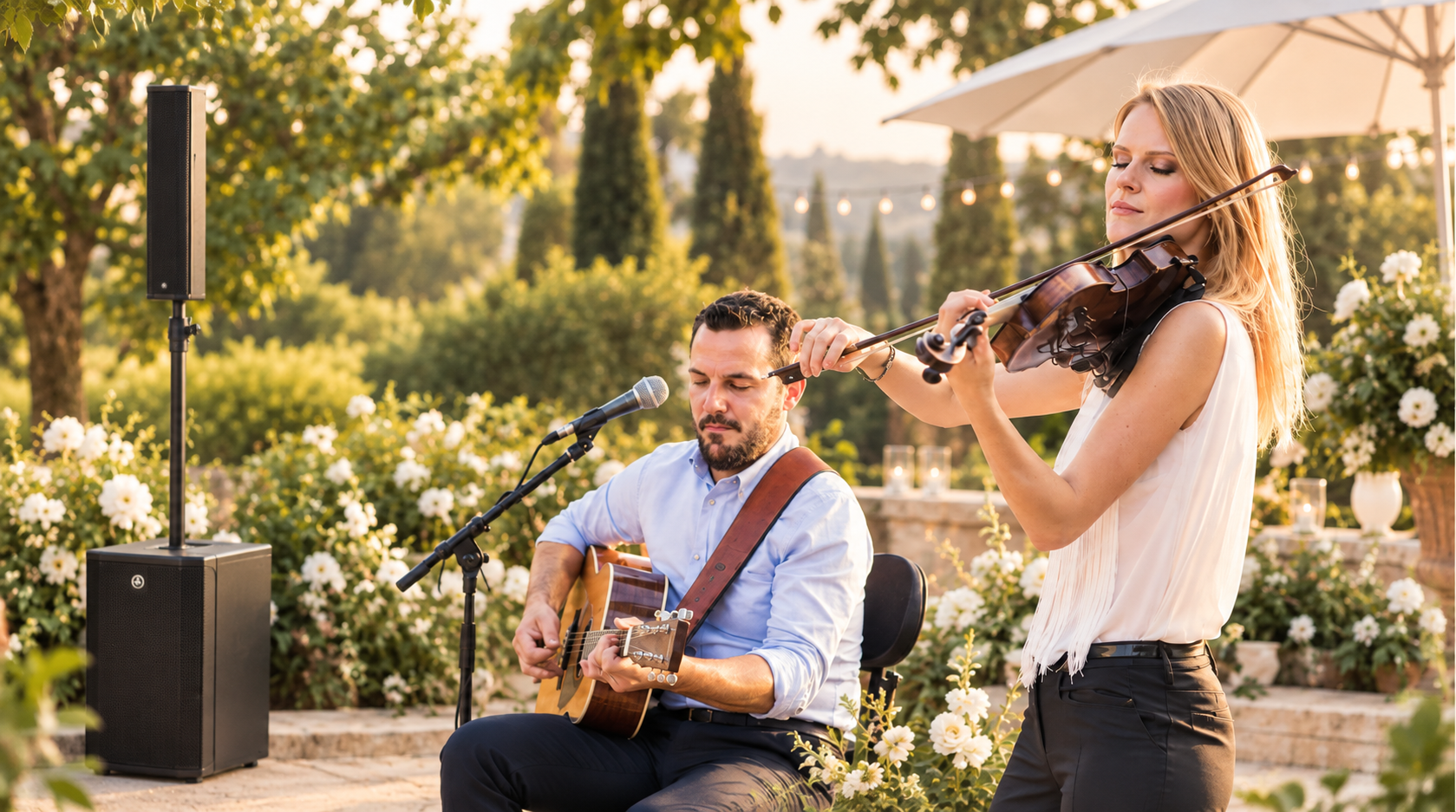 Duo acustico con violino e chitarra per matrimonio – InCanti Musicali